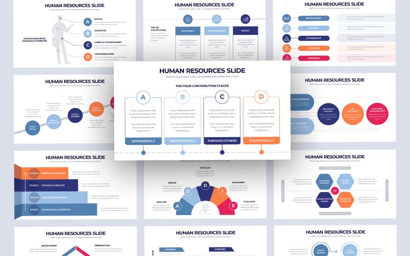 human resources infographic powerpoint template original