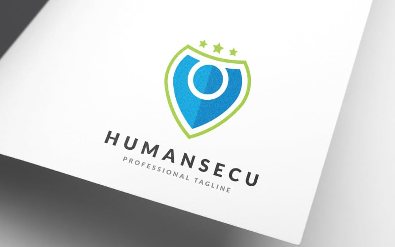 human shield security logo design original