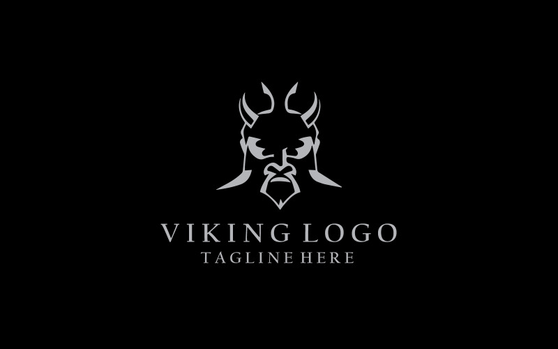 human viking logo template original