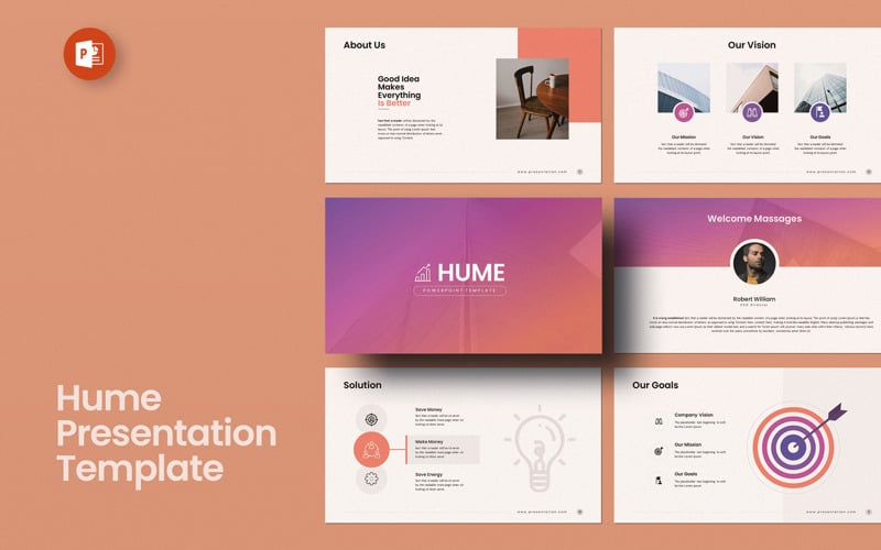 hume powerpoint presentation template original