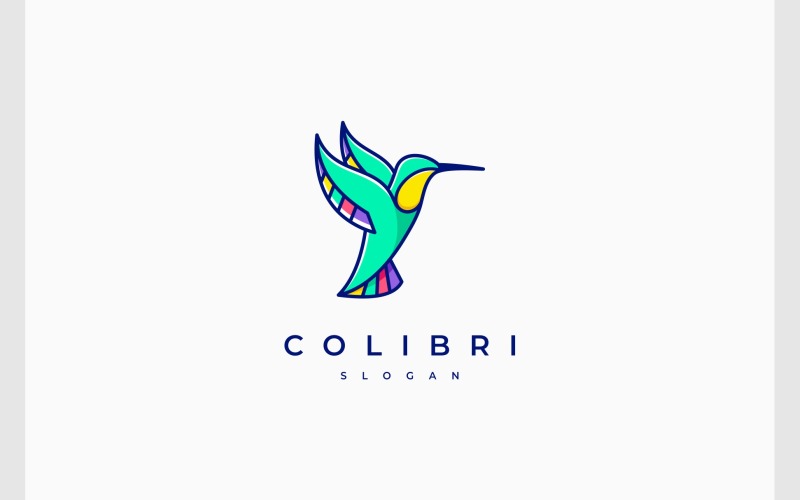 hummingbird colibri bird mascot logo original