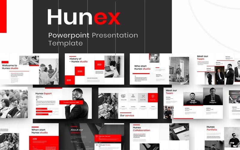 hunex busines powerpoint template original