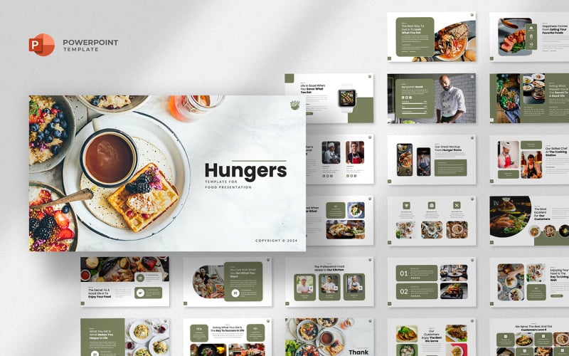 hungers food amp restaurant powerpoint template original