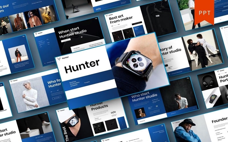 hunter busines powerpoint template original