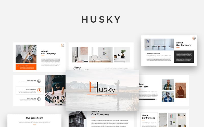 husky creative powerpoint template original