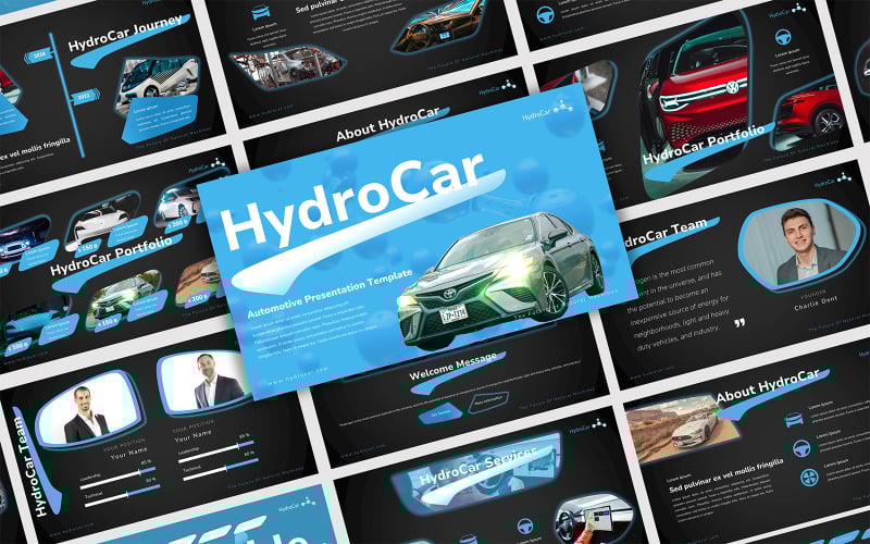 hydrocar automotive powerpoint template original