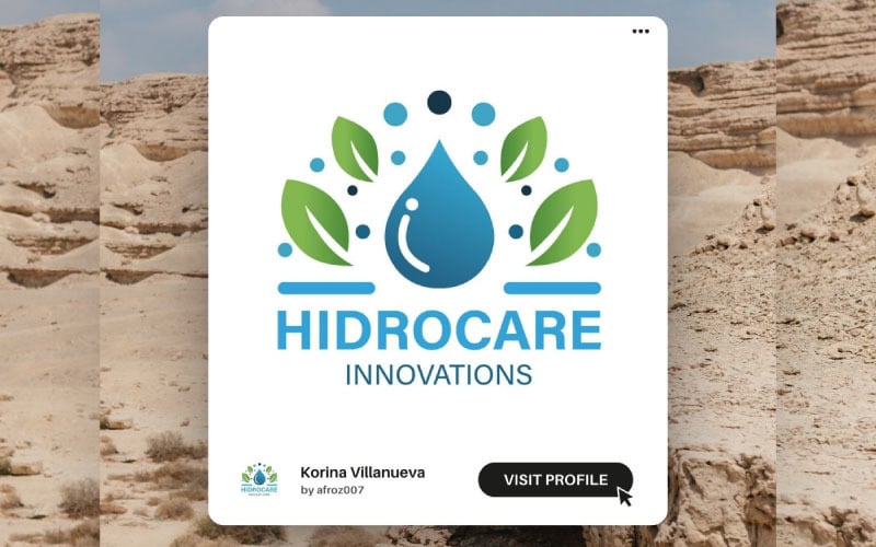 hydrocare logo design modern amp minimalist water saving logo template original