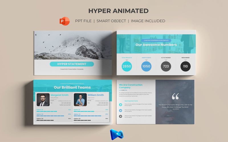 hyper animated quick powerpoint presentation template original