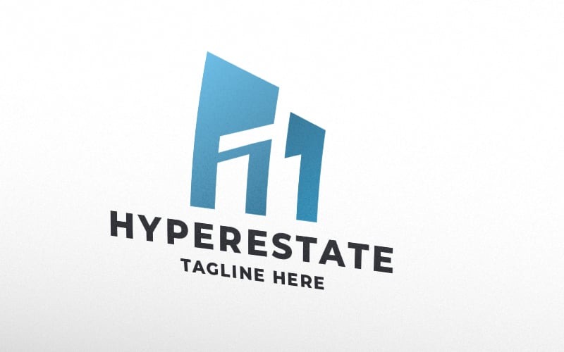 hyper estate letter h logo template original