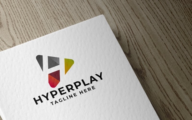 hyper play letter h logo pro template original