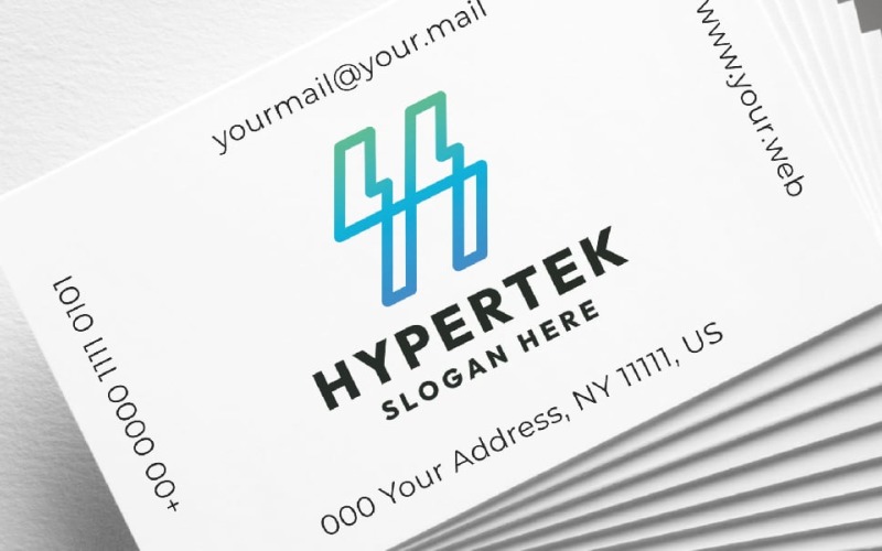hypertek letter h logo template original