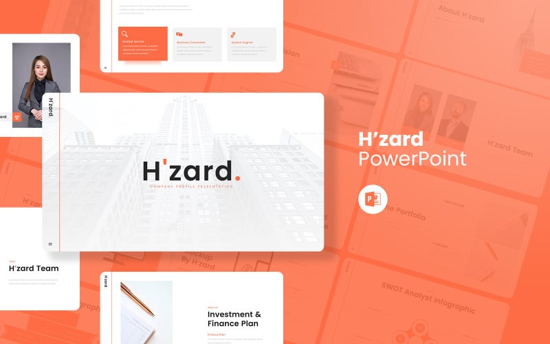 hzard company profile powerpoint template original
