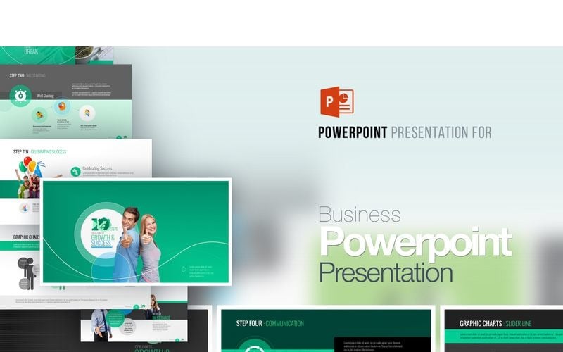 i steps to business powerpoint template original