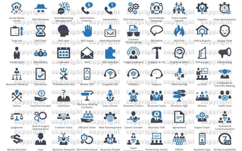 i business icon set original