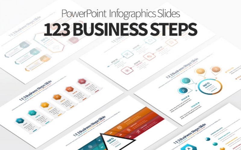i business steps power point infographics slides original