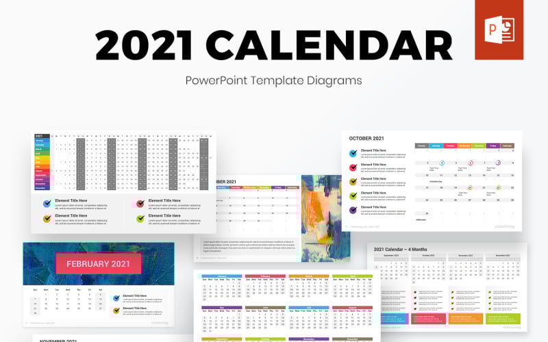 i calendar powerpoint diagrams original