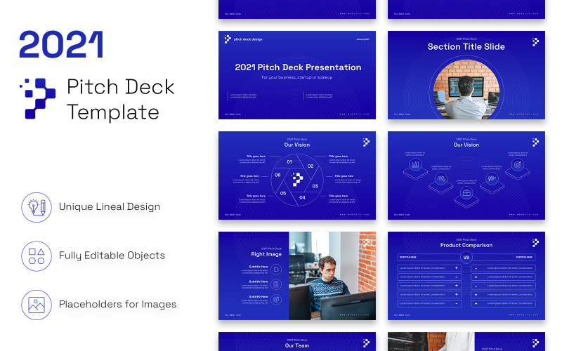 i pitch deck clean presentation powerpoint template original