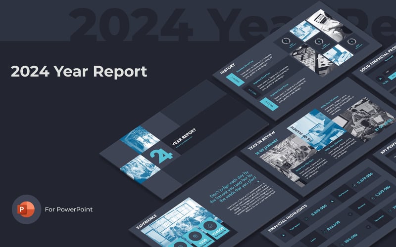 i year report powerpoint presentation template original