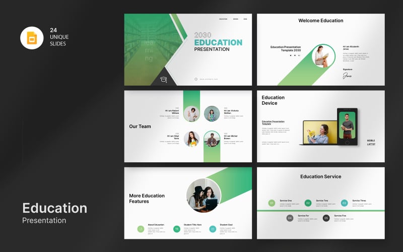 i education google slide template original