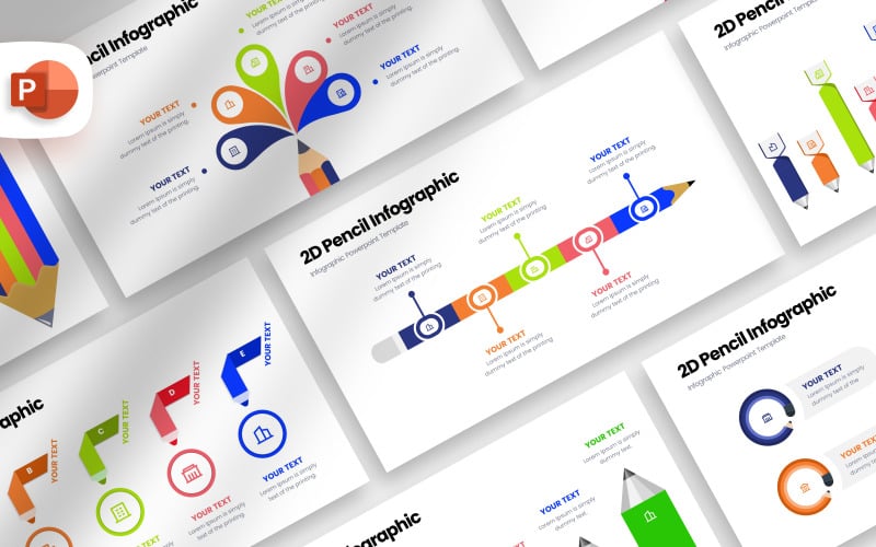 i d pencil infographic presentation template original