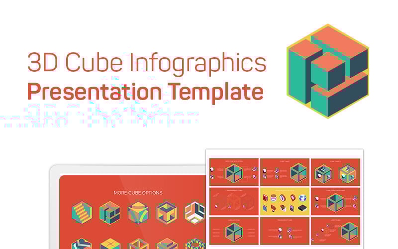 i d cube infographics vol powerpoint template original