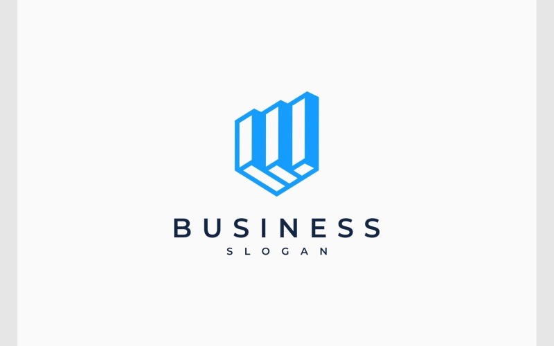 i d financial chart graph business logo original