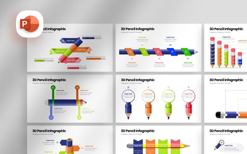 i d pencil infographic presentation template original