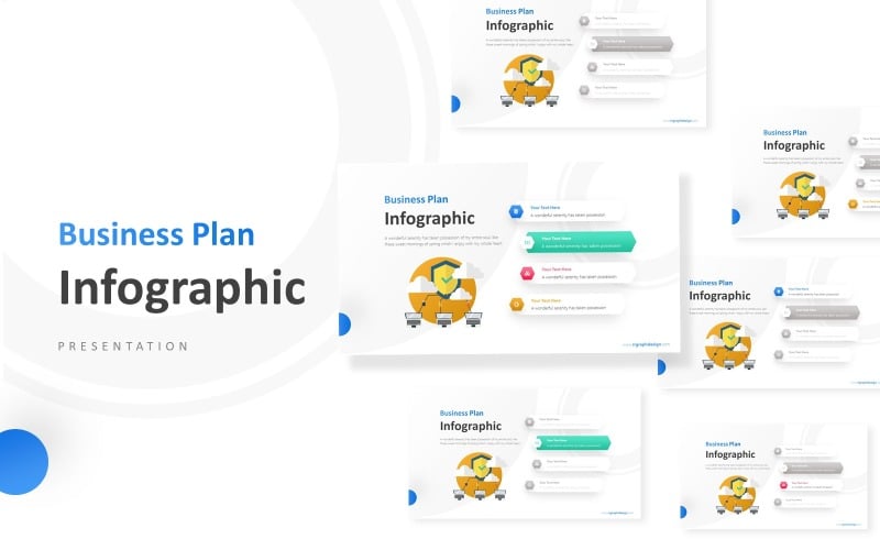 i hexagonal options infographic presentation powerpoint template original