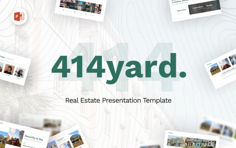 i yard real estate modern powerpoint template original