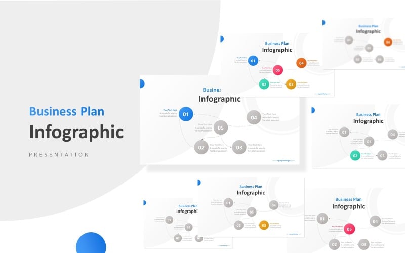 i circles mind map infographic presentation powerpoint template original