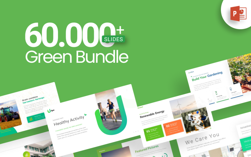 i green bundle powerpoint template original