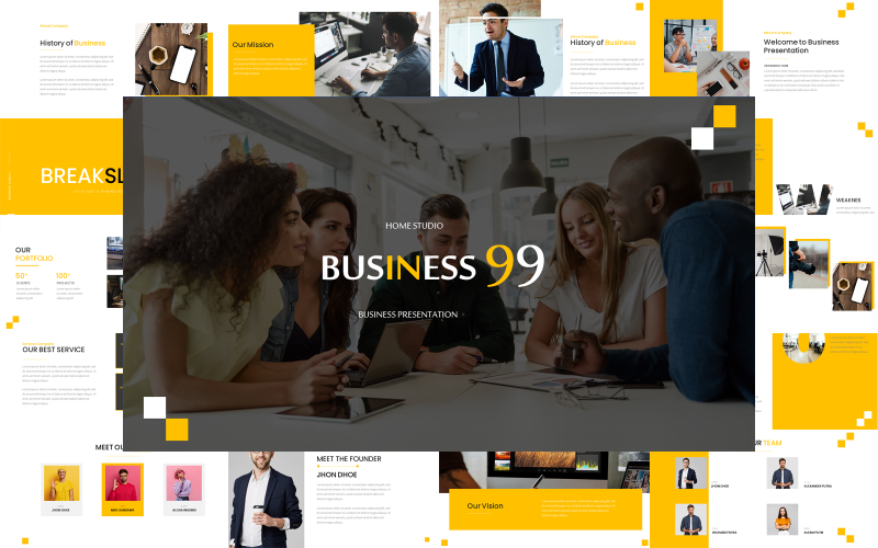 i business home studio business presentation template original