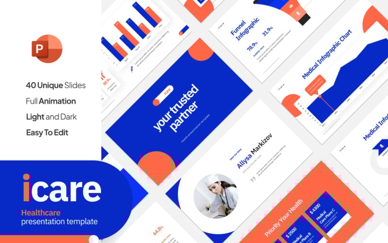 icare healthcare powerpoint template original