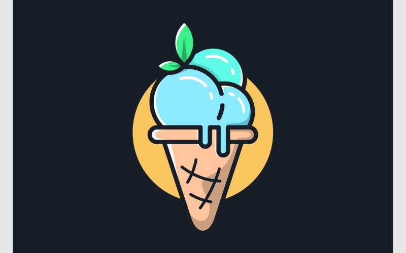 ice cream cartoon illustration original