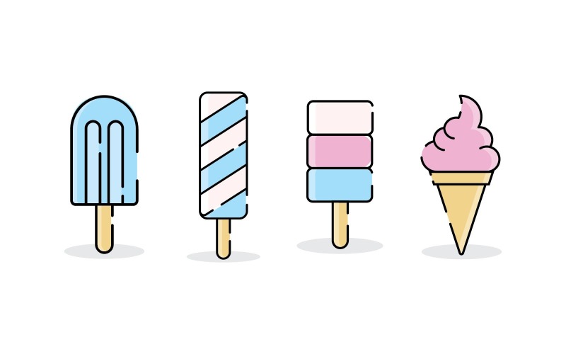 ice cream vector illustration v original