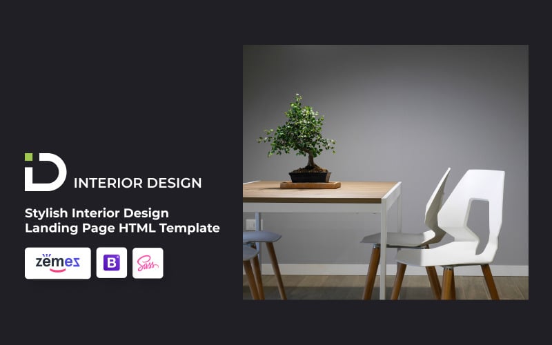 id interior design studio website template original