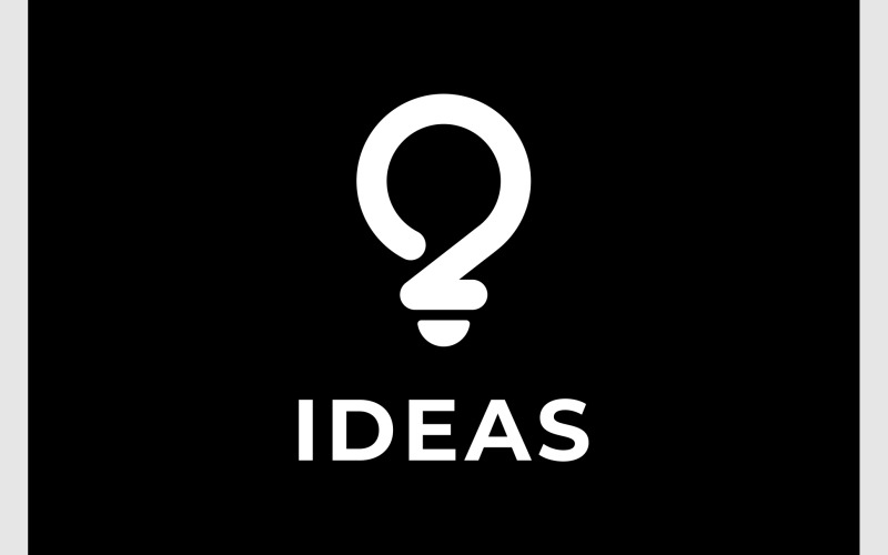 idea light bulb creative simple logo original