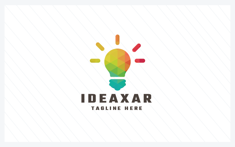 idea pixel lamp pro logo template original
