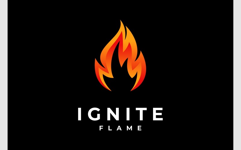 ignite flame fire colorful logo original