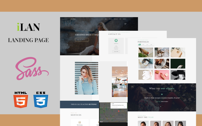 ilan html landing page template original