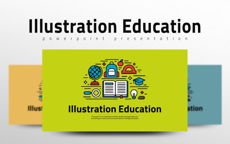 illustration education powerpoint template original