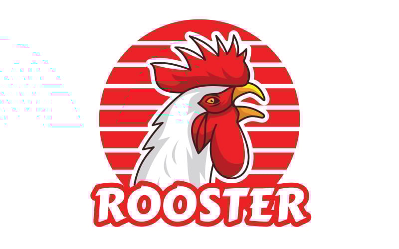 illustration of cute cartoon of rooster original