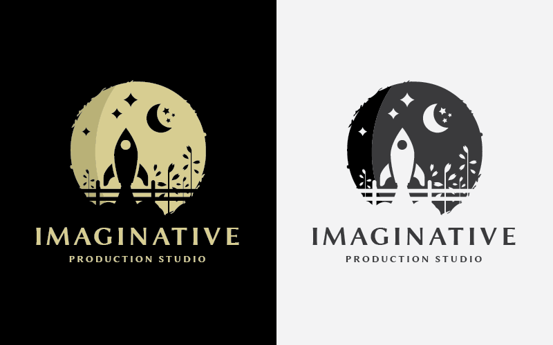 imaginative production company logo template original