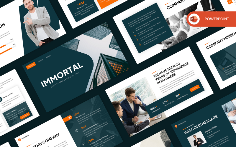 immortal company profile powerpoint original