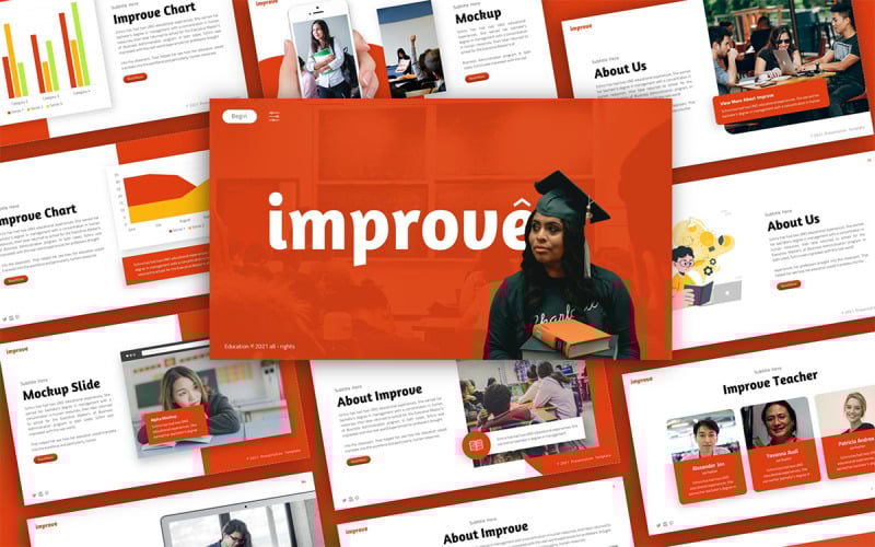 improve education presentation powerpoint template original