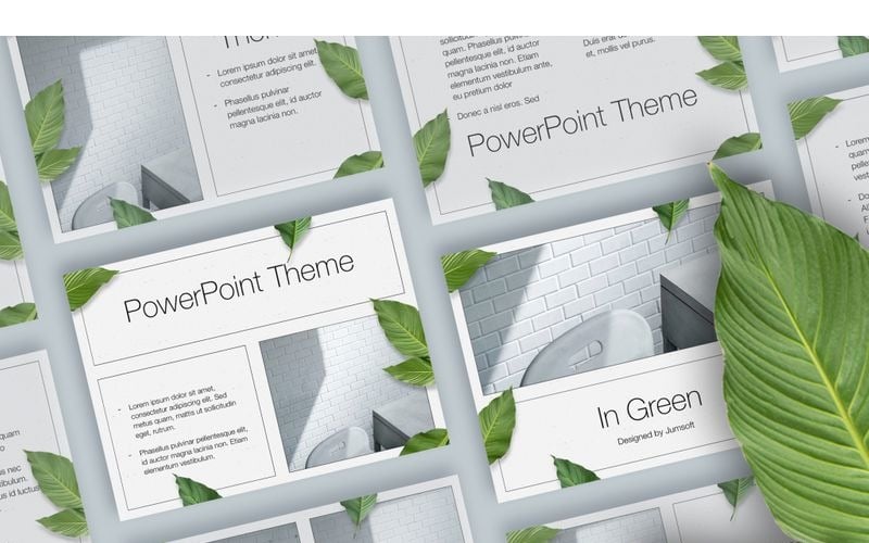 in green powerpoint template original