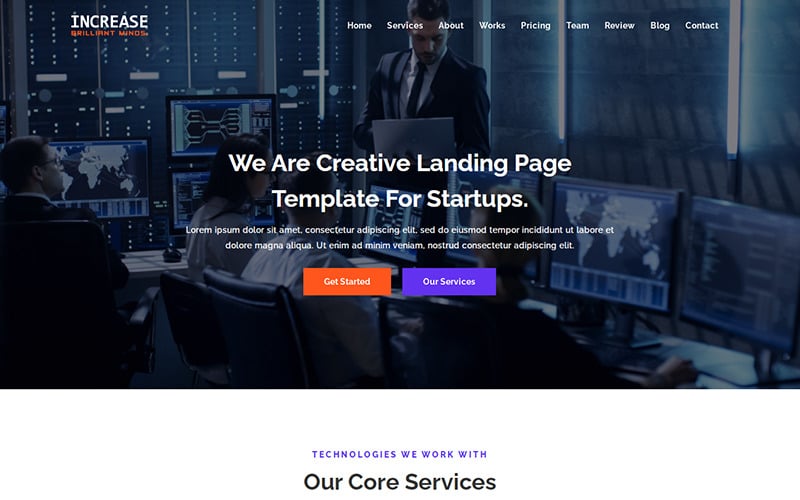 increase seo amp digital marketing landing page template original