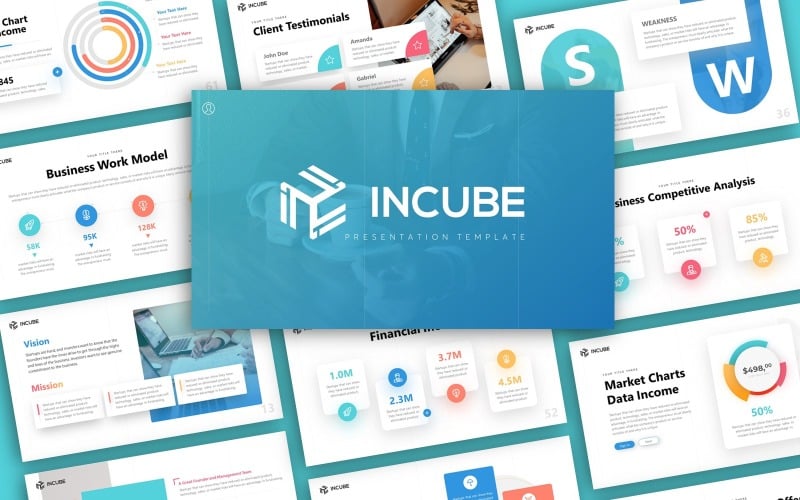 incube startup presentation powerpoint template original