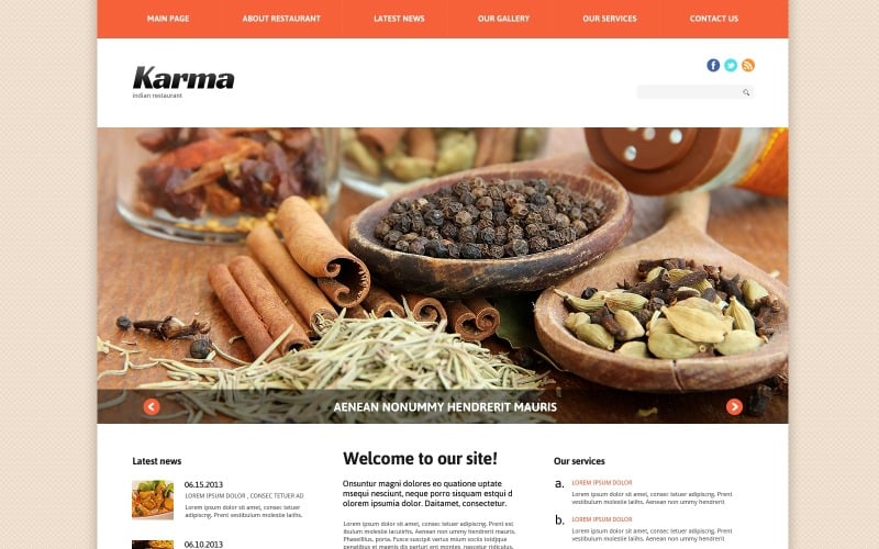 indian restaurant responsive joomla template original