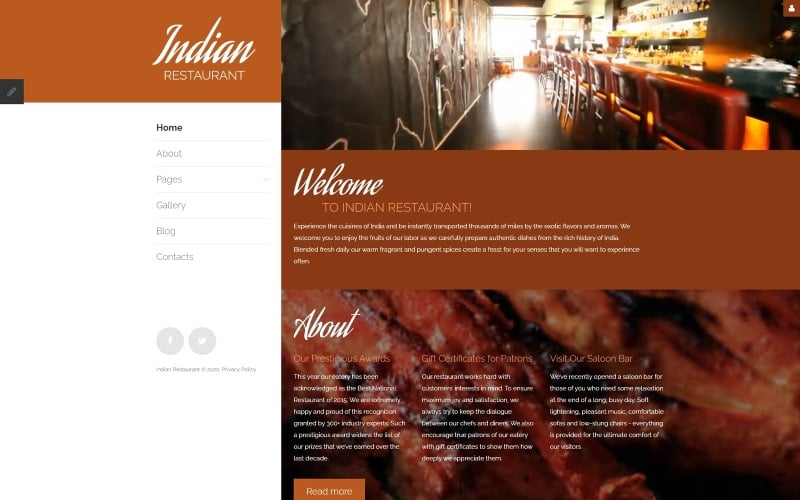 indian restaurant responsive joomla template original